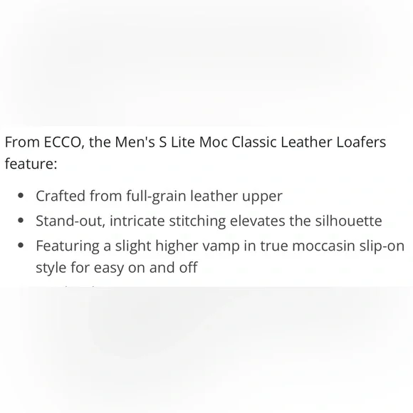 Ecco Men's S Lite Moc Classic Leather Loafers Dark Brown Shoes Size 11